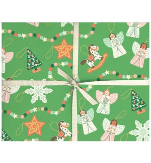Angel Ornaments Gift Wrap 3 sheets/roll