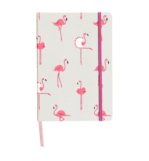 A5 Fabric Notebook - Flamingos