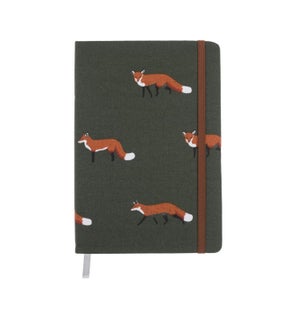 A5 Fabric Notebook - Foxes