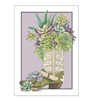 BLANK BOOT W/SUCCULENTS NOTE