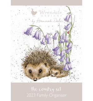 2023 The Country Set Family Calendar - Love and Hedgehugs - Hedgehog