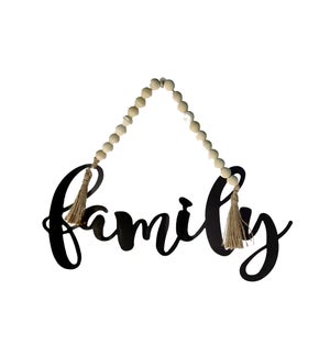 |WD. BEADED  SIGN "FAMILY"|