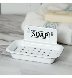 MTL. ENAMELWARE SOAP DISH WALL