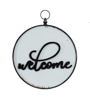 MTL./WD. 23" SIGN "WELCOME"