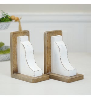 WD. CORBEL BOOKENDS SET