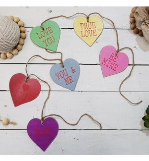 |WD.4" HEART TAGS GARLAND|