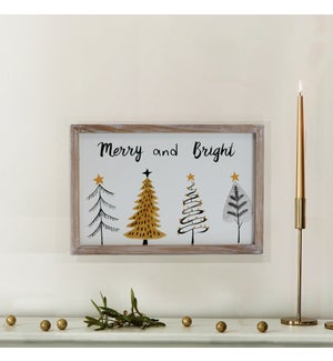 WD. SIGN "MERRY & BRIGHT"