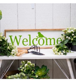 |MTL./WD. SIGN "WELCOME"|