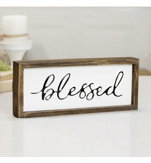 MTL./WD. SIGN "BLESSED"