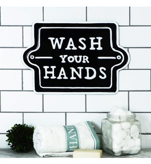 |MTL. SIGN "WASH HANDS"|