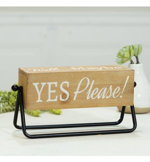 |WD. FLIP SIGN "YES PLEASE"|