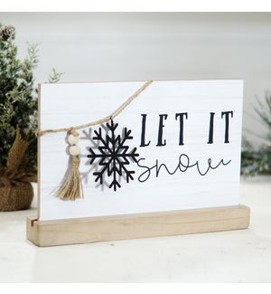 |WD.  SIGN "LET IT SNOW"|
