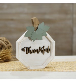 WD. TABLETOP SIGN "THANKFUL"
