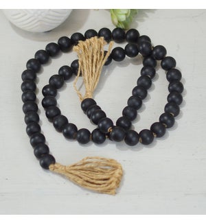 WD. 47" BEADS STRAND - BLK
