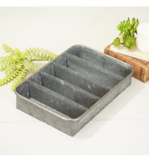 MTL. RECTANGLE TRAY W/ DIVIDERS|