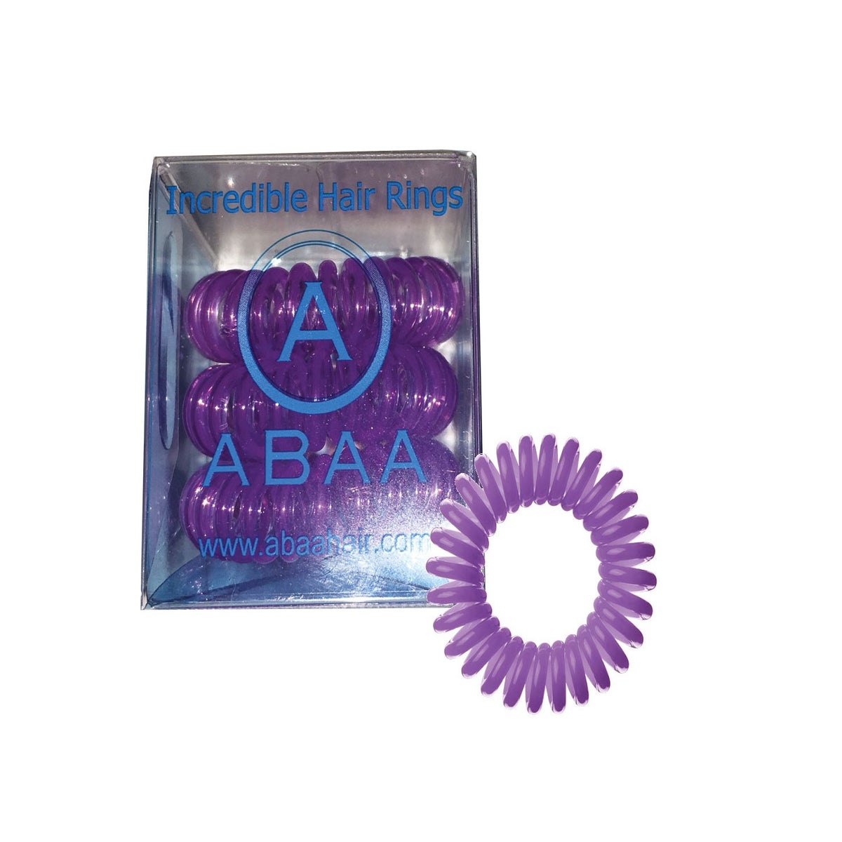 ABAA Purple Hair Rings 3 Pack