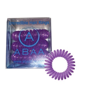 ABAA PURPLE HAIR RINGS 3PK