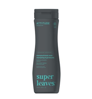 ATTITUDE 473ml 2 in 1 Shampoo & Body Wash Scalp Care Black Willow & Aspen