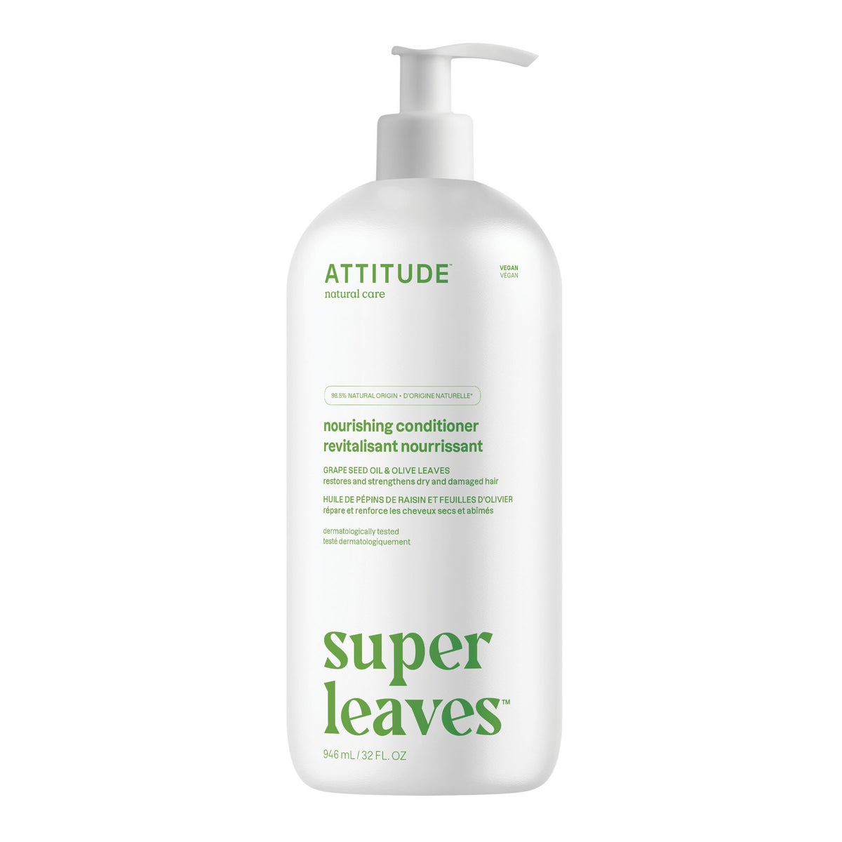 ATTITUDE 946ml Conditioner Nourishing Grape Seed Oil and Olive Leaves SUPER LEAVES