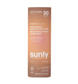 ATTITUDE 20g Sunly Suncreen Stick Tinted Unscented 30 SPF (CR8)