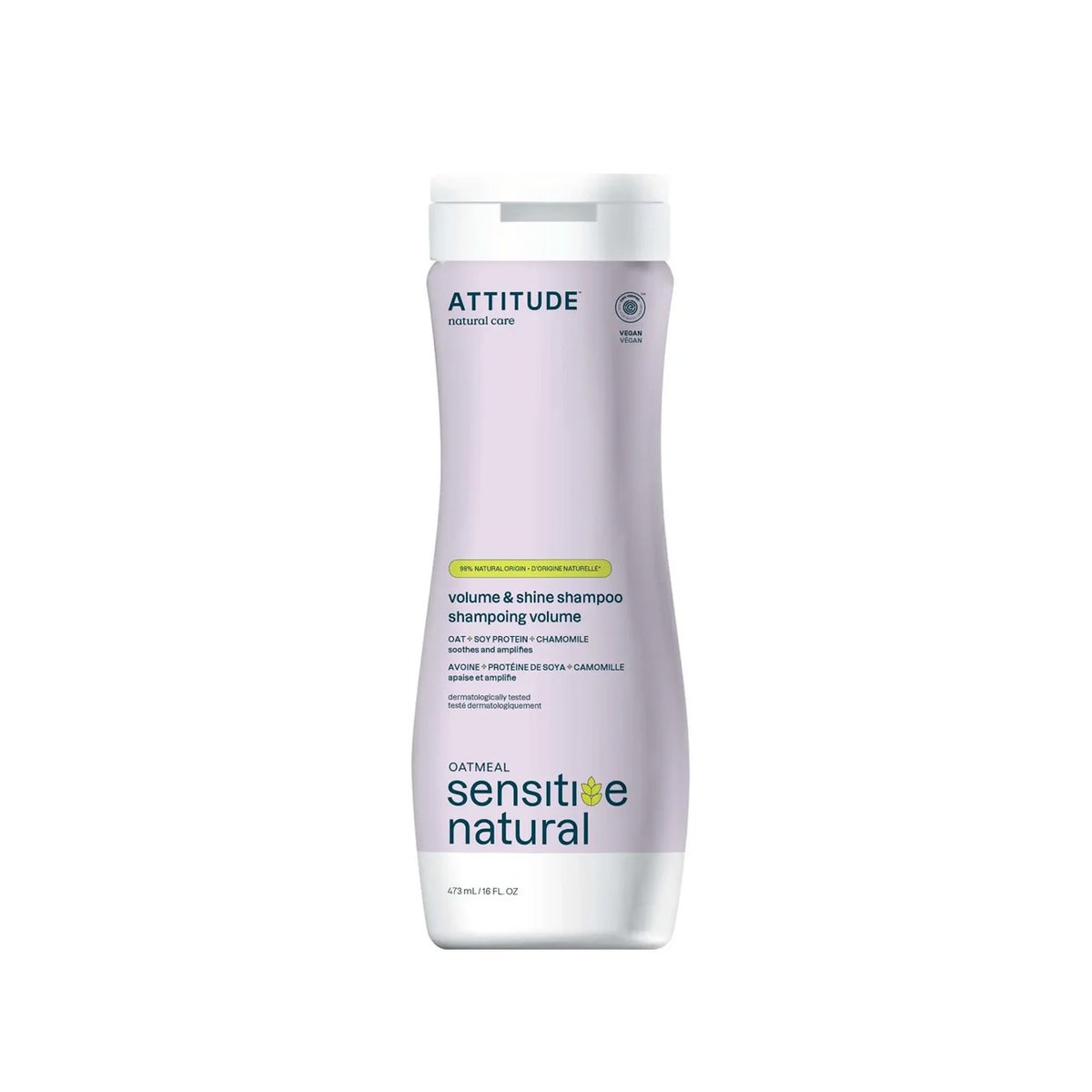 ATTITUDE 473ml Shampoo Volume and Shine Chamomile Oatmeal Sensitive Natural