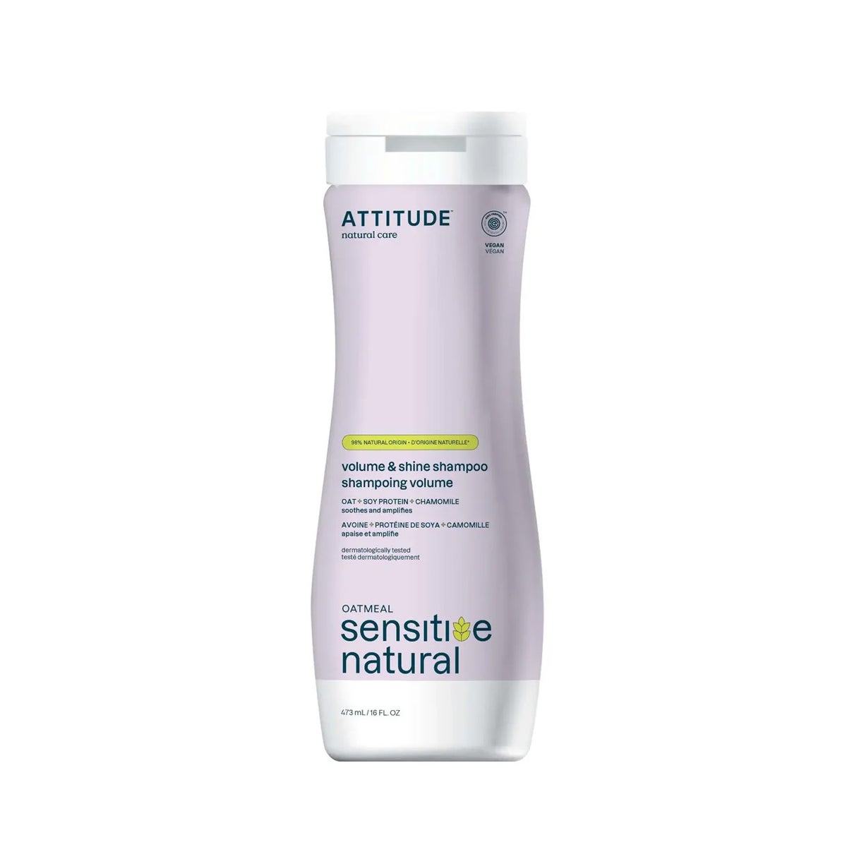 ATTITUDE 473ml Shampoo Volume and Shine Chamomile Oatmeal Sensitive Natural