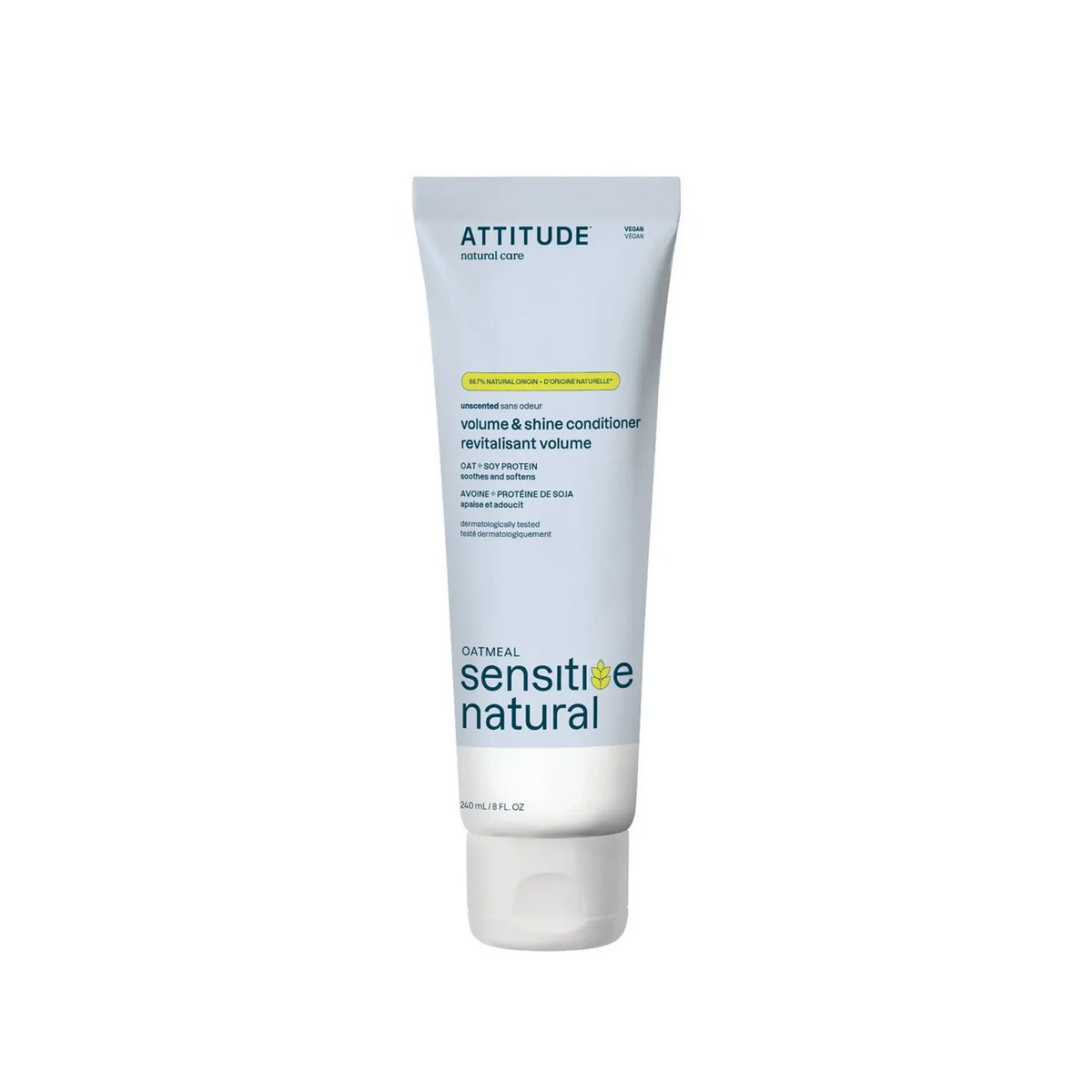 ATTITUDE 240ml Conditioner Volume and Shine Unscented Oatmeal Sensitive Natural