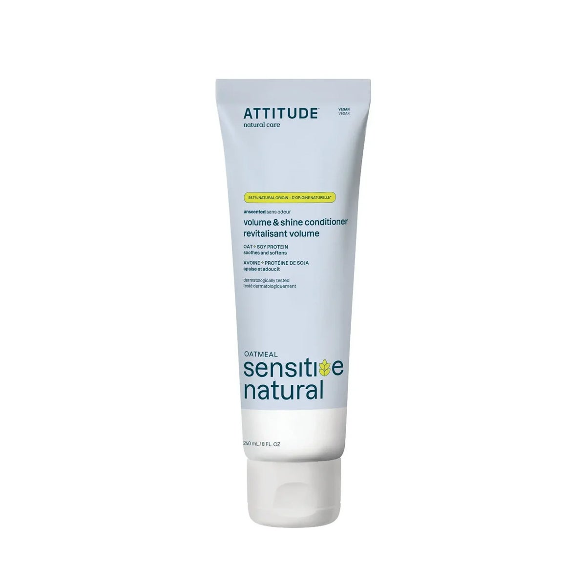 ATTITUDE 240ml Conditioner Volume and Shine Unscented Oatmeal Sensitive Natural