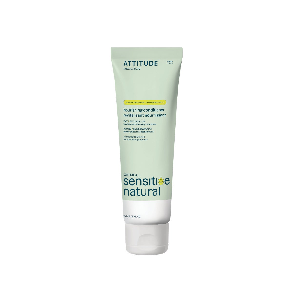 ATTITUDE 240ml Conditioner Nourishing Avocado Oil Oatmeal Sensitive Natural