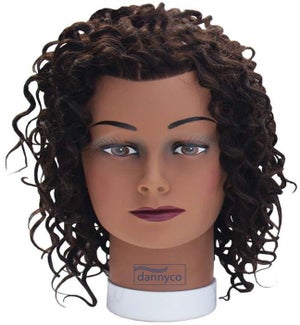 @Afro Curl Dark Skin Mannequin Head, 12 Inches BESAFROCURLUCC