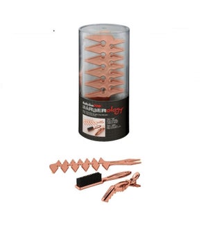 BAB 15pc Tio Mix Bucket Clips/Brush/Comb ROSEGOLD FP