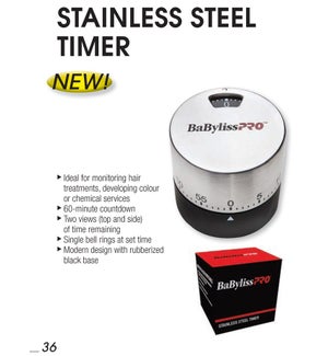 Stainless Steel Timer w/ 60-minute countdown