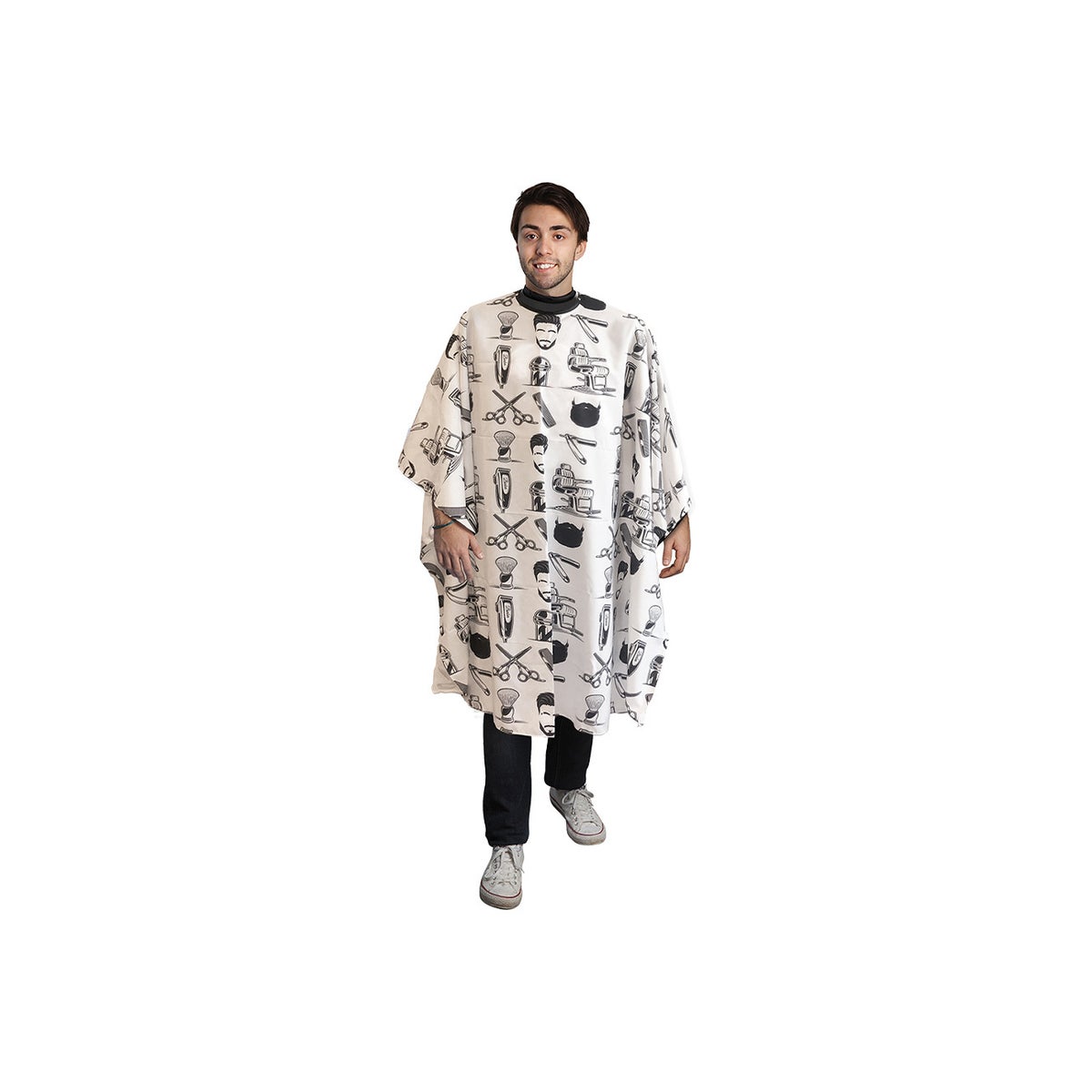 Babylisspro Deluxe Cutting Cape wth Barber Motif