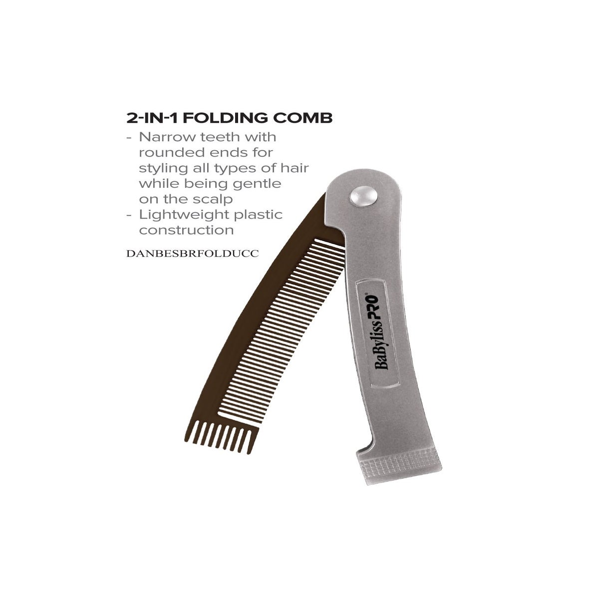 * BABYLISS PRO 2in1 comb foldable handel BF2024
