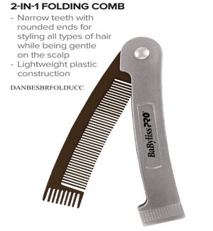 BABYLISS PRO Beard 2-in-1 Folding Comb