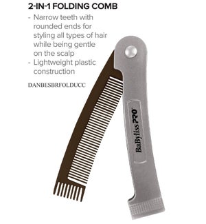 BABYLISS PRO Beard 2-in-1 Folding Comb BABYLISS PRO Beard 2-in-1 Folding Comb