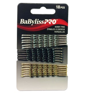 BABYLISSPRO Crimped Bobby Pins, 2.5 Inch, 18/Pack