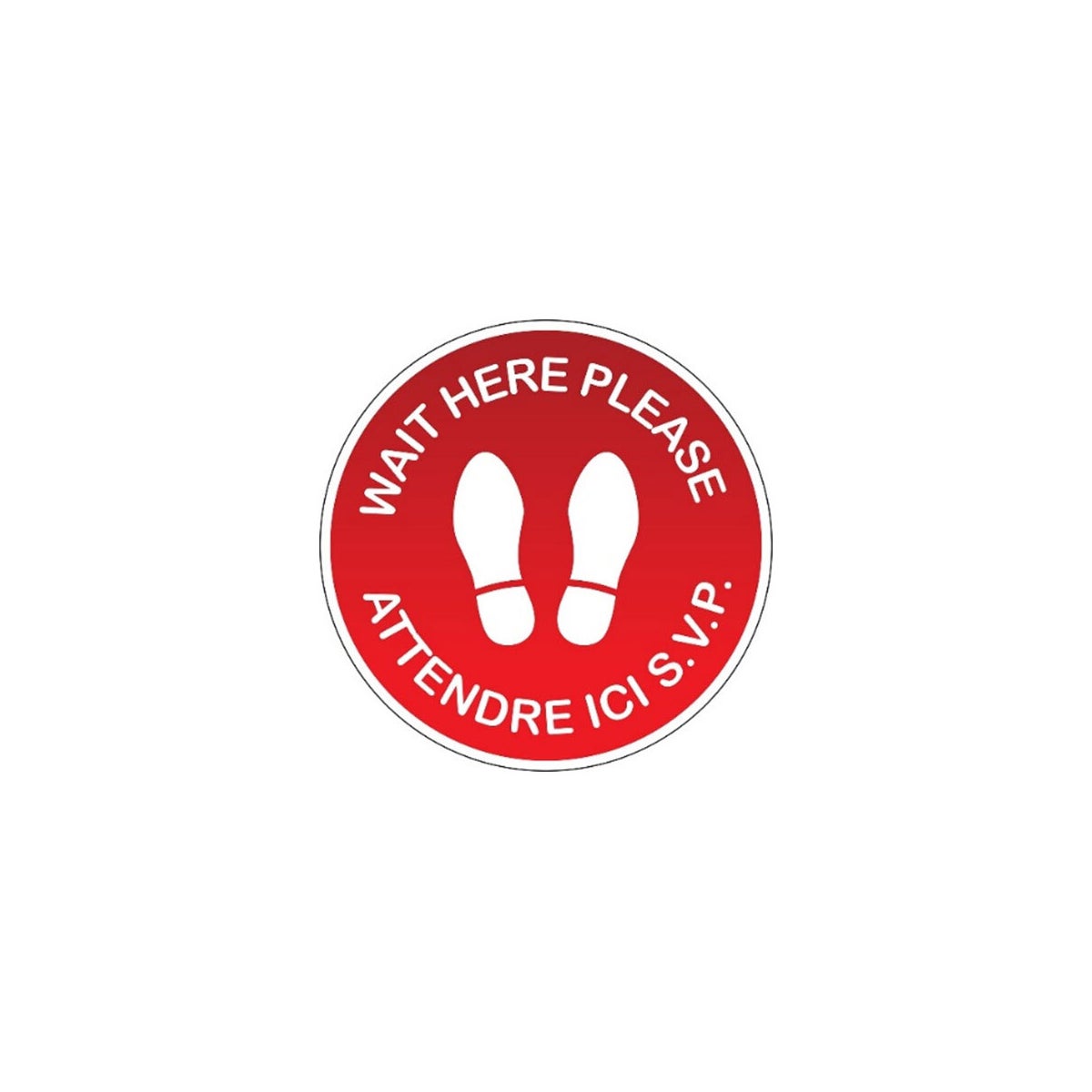 DAN PPE Wait Here Sticker FLOOR SIGN BF2023