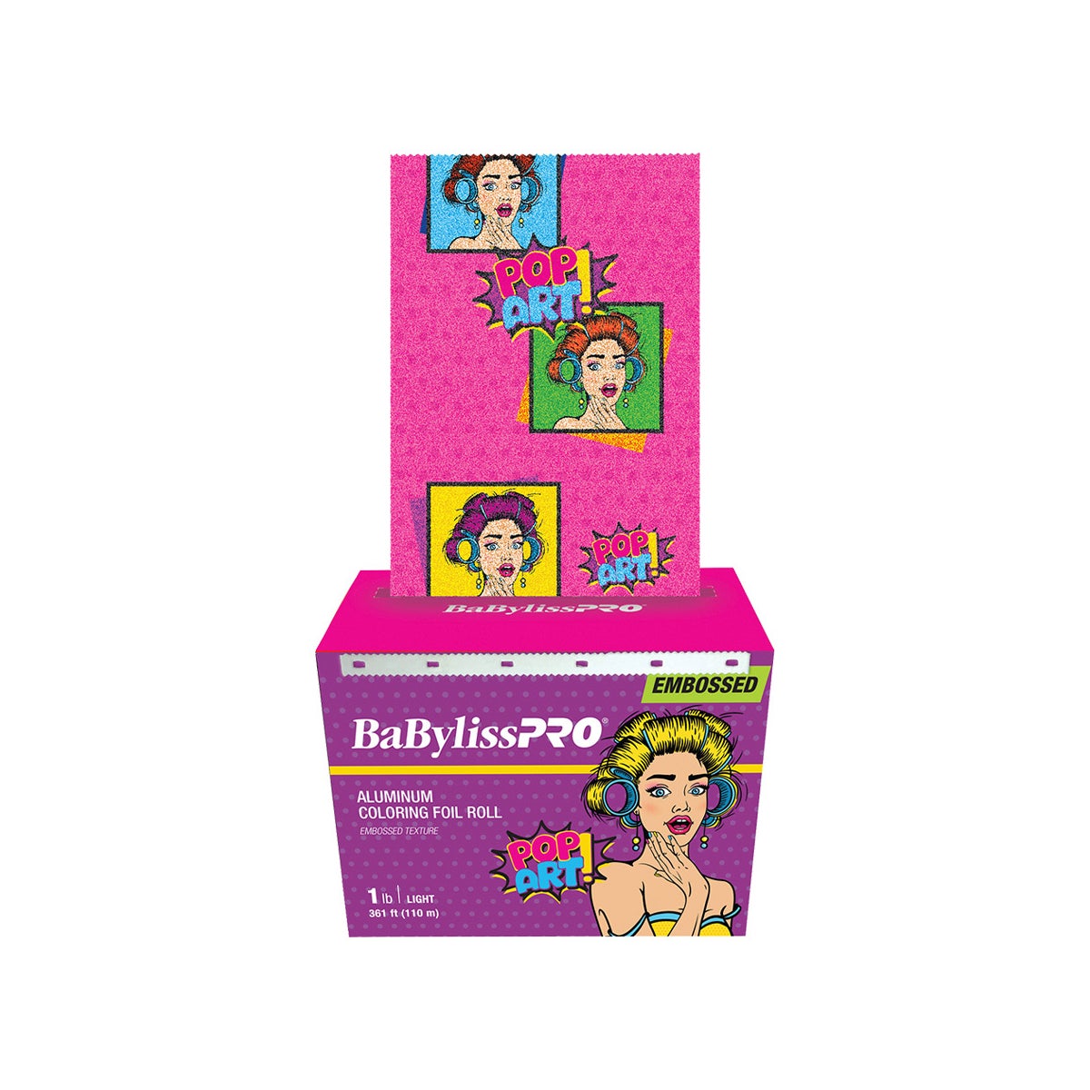 @* BABYLISS 1LB ROLL EMBOSSED POP ART FOIL HEAVY