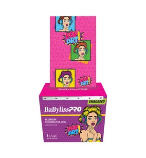 @BABYLISS 1LB ROLL EMBOSSED POP ART FOIL LIGHT