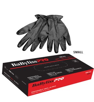 @BABYLISS Style Touch Black Vinyl Gloves SMALL CR12