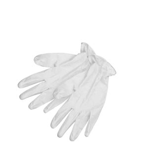 @BABYLISS WHITE Vinyl Gloves SMALL POWDER FREE