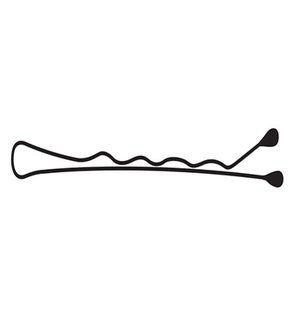 Black Crimped Bobby Pins, 2 Inch,  60/Card BESCBOBBKUCC