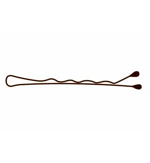 Brown Crimped Bobby Pins, 2 Inch, 60/Card BESCBOBBRUCC