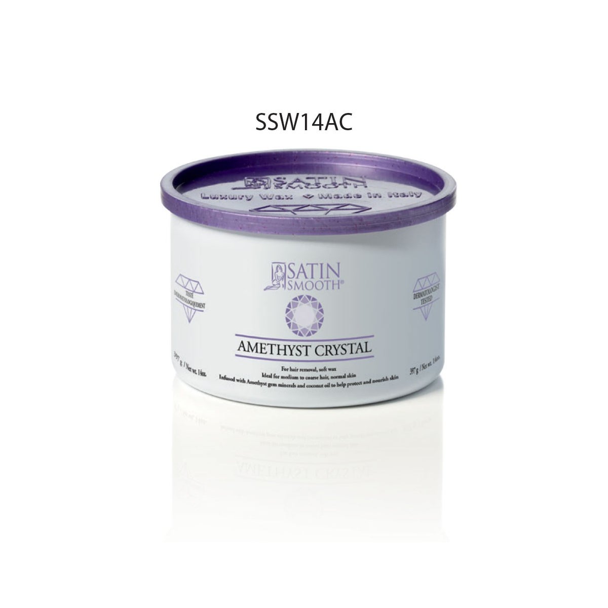 SATIN SMOOTH Amethyst Crystal Soft Wax 14oz 814119