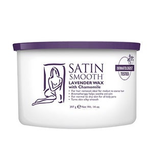 SATIN SMOOTH Lavender and Chamomile Cream Depilatory Wax 14oz CR12