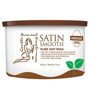 SATIN SMOOTH Depilatory Organic Soy Cream Wax 14oz