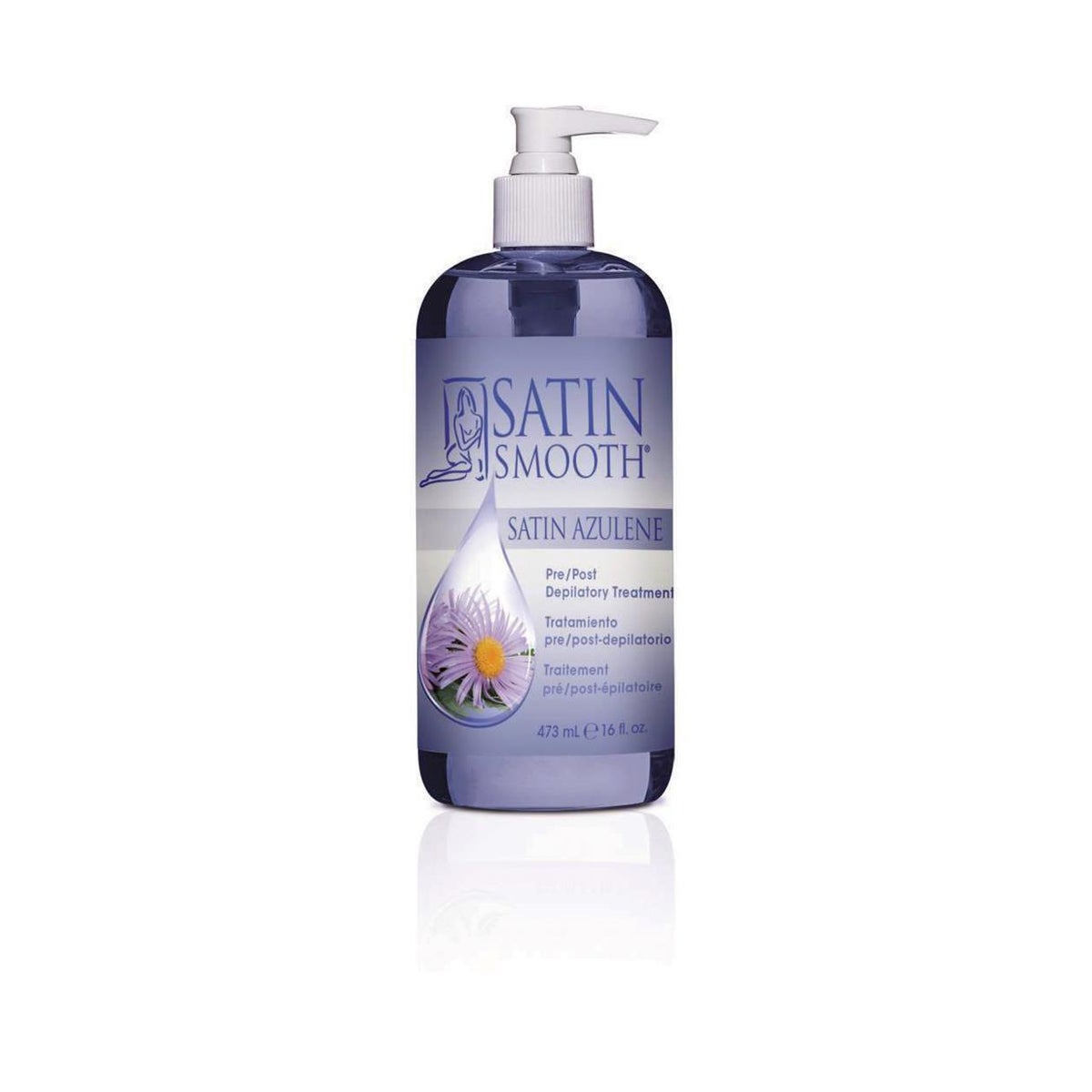 SATIN SMOOTH Azulene Pre Post Depilatory Treatment Oil 16oz 814211