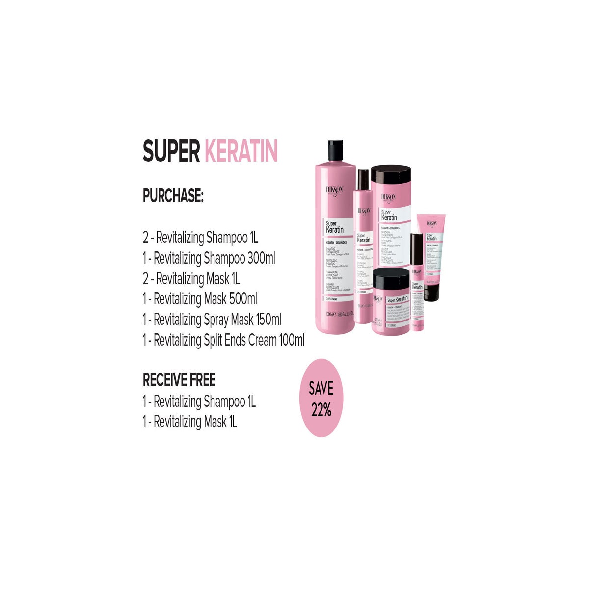 ! DIKSOPRIME SUPER KERATIN Revitalizing INTRODUCTORY KIT