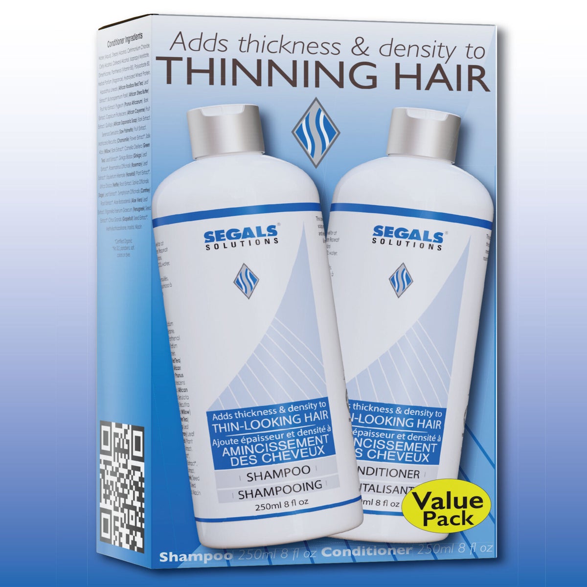 250ML SEGAL THINNING SHAMPOO AND CONDITIONER FP